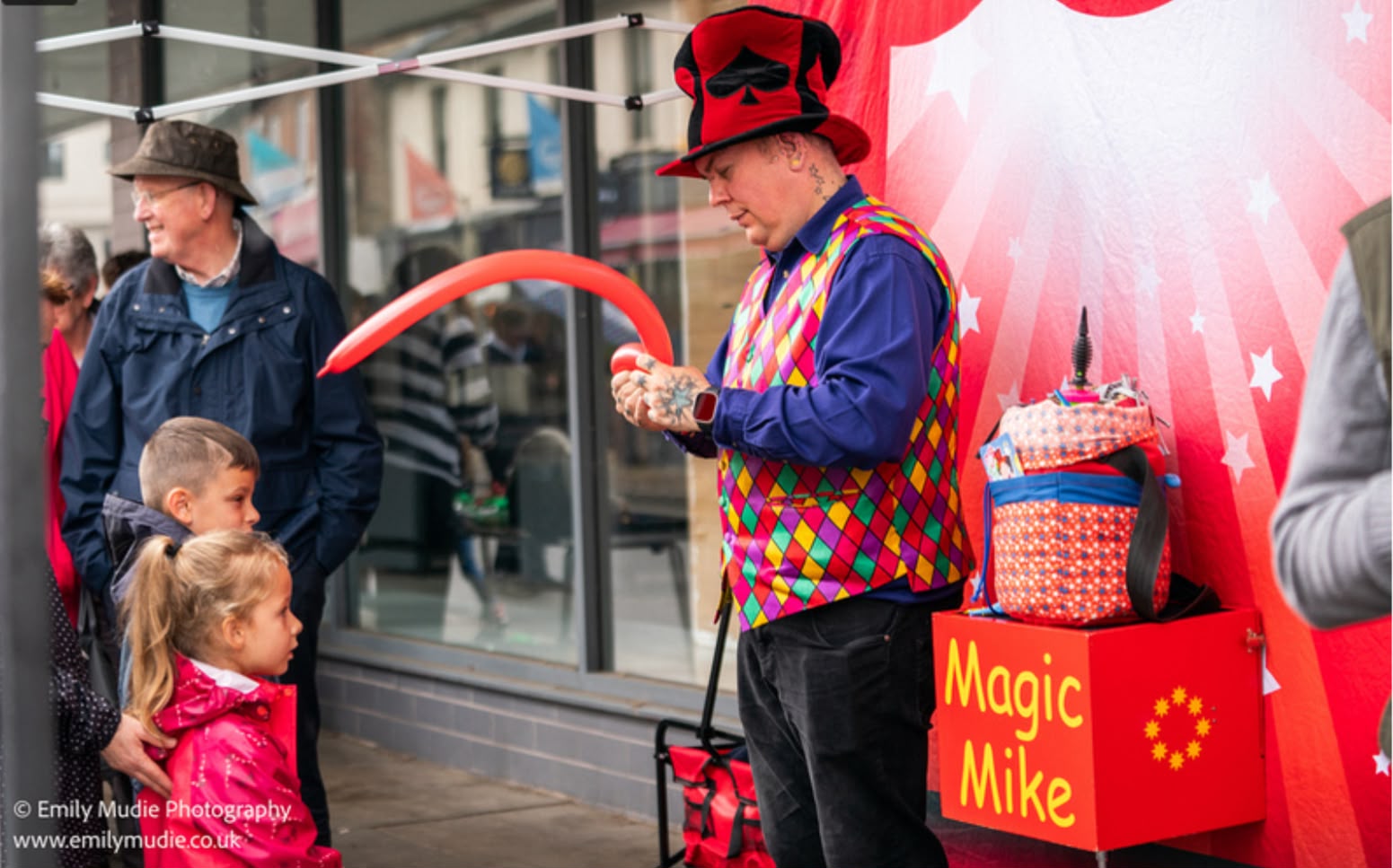 Magic Mike performing at a children's party